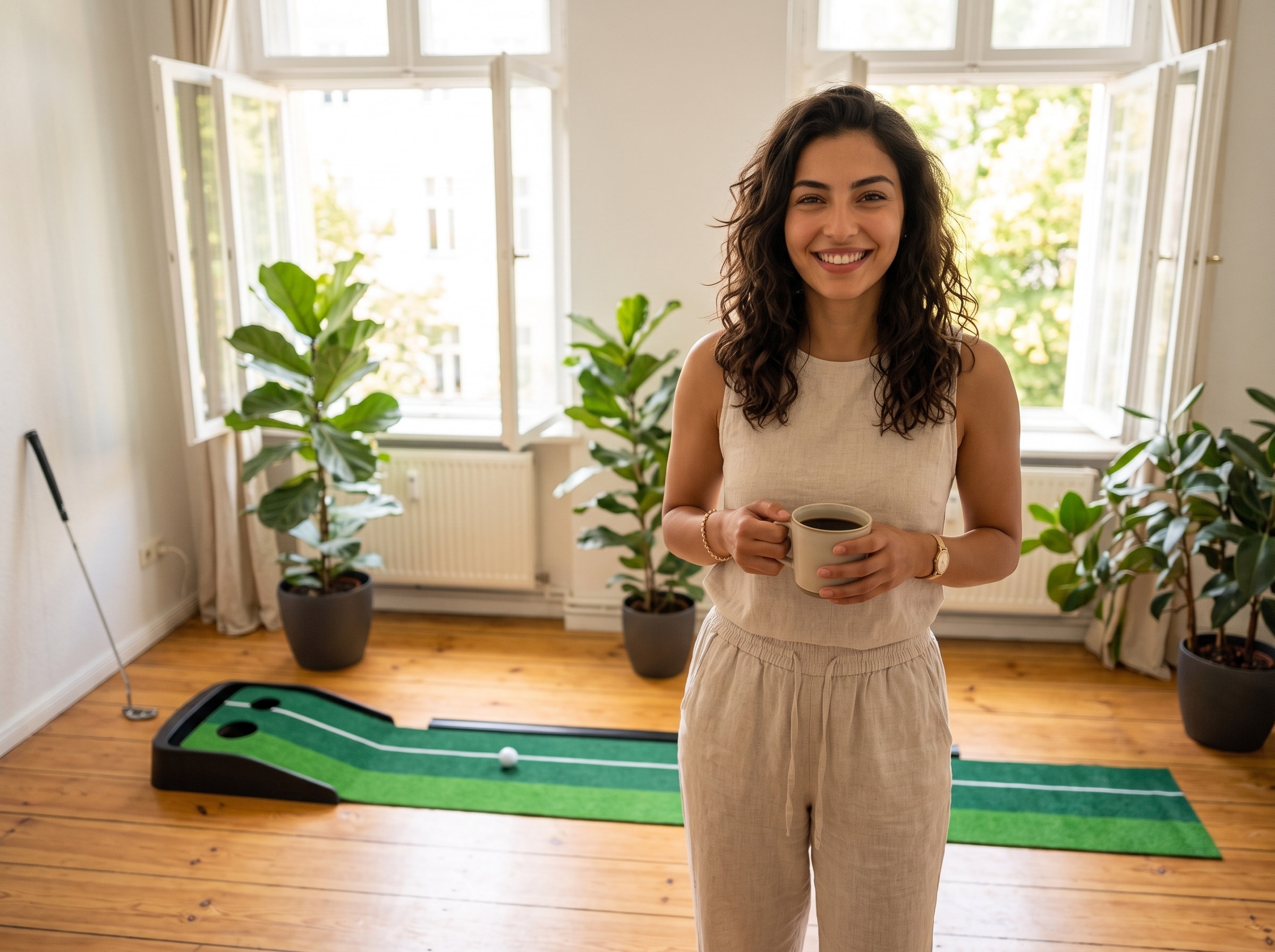Putting im Wohnzimmer: Warum ich jeden Morgen 20 Minuten auf meinem Teppich übe – und wie du das auch solltest