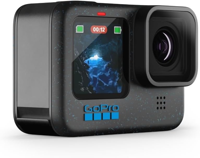 GoPro HERO12 Black – wasserdichte Action-Kamera mit 5,3K60 Ultra HD-Video, 27 MP Fotos, HDR, 1/1,9-Zoll-Bildsensor, Live-Streaming, Webcam, Stabilisierung